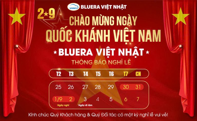 Bluera Việt Nhật Thông Báo Lịch Nghỉ Lễ Quốc Khánh 2/9